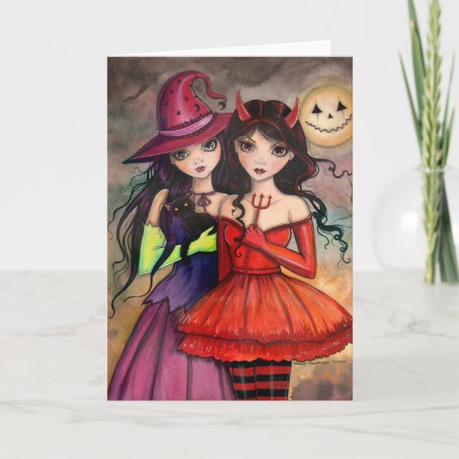 Carte Soeurs de l'Imaginaire gothique d'Halloween (Devant)