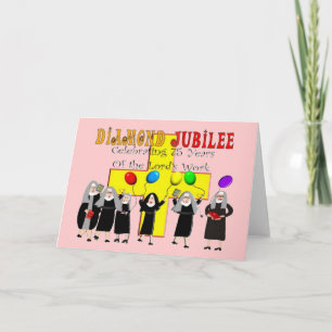 Carte Soeurs Jubilé de diamant 75e année de service