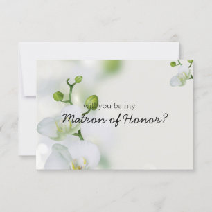 Carte Soft Elegant Orchid Serez-vous ma Mère d'Honneur