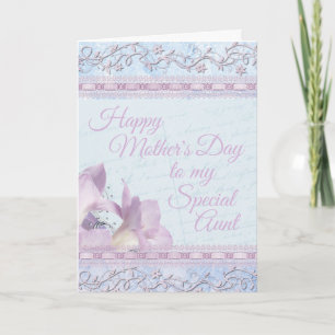 Carte Soft Pastel Lily Tante Fête des Mères