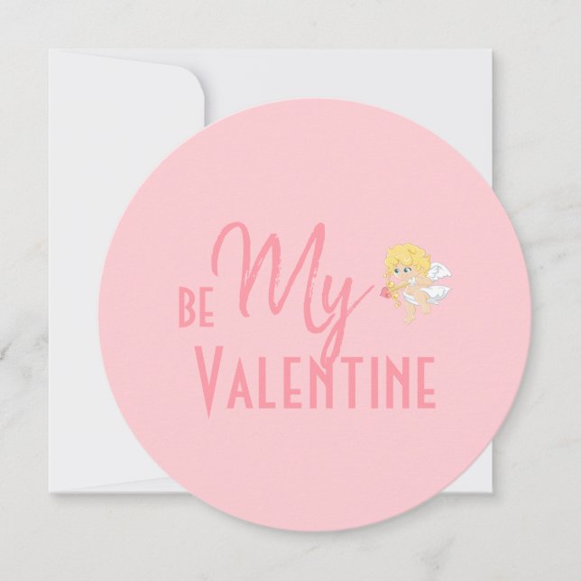 Carte Soft Pink Be My Valentine's Day Card (Devant)
