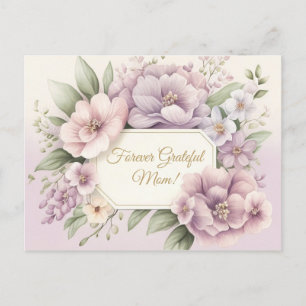 Carte Soft Purple Floral Fête des Mères