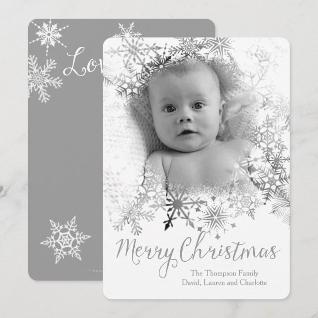 Carte Soft & Snowy Christmas (Devant / Derrière)