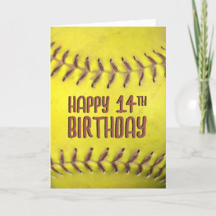 Carte Softball 14e anniversaire