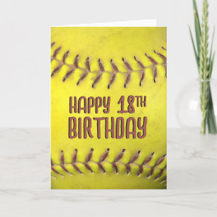 Carte Softball 18e anniversaire
