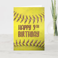 Carte Softball 9e anniversaire