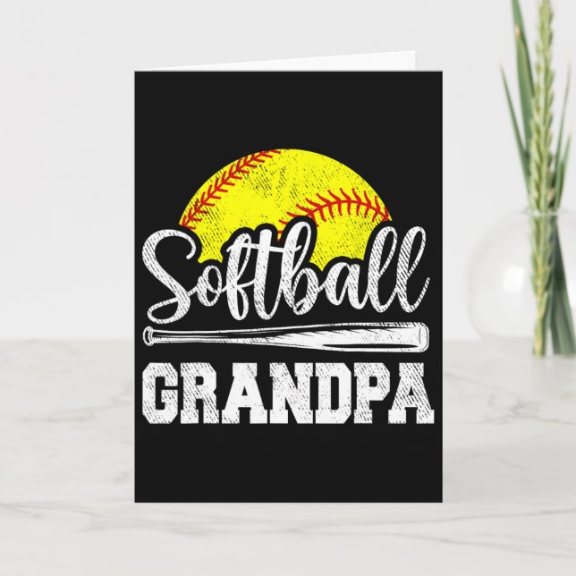 Carte Softball Grandpa Softball Player Game Day Father's (Devant)