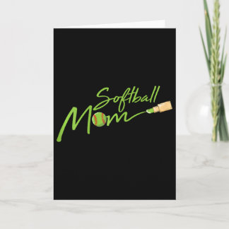 Carte Softball Mom Cool Sport Fan Player Proud Mama Momm