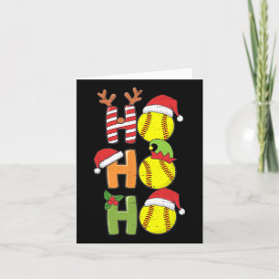 Carte Softball Noël Ho Ho Softball Xmas Sport Me