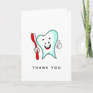 Carte Soins dentaires Bonne dent avec Merci de brosse à
