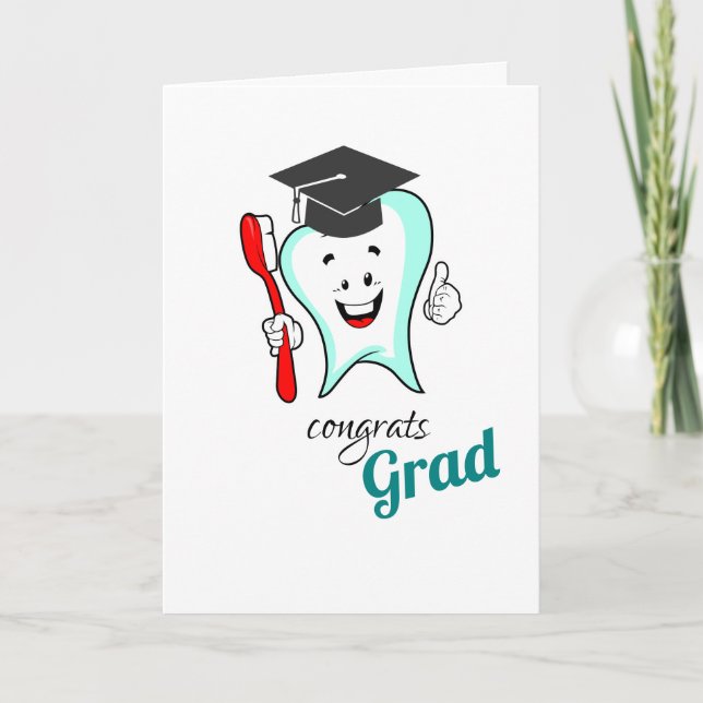Carte Soins Dentaires Dent Heureuse avec Remise des Dipl (Devant)