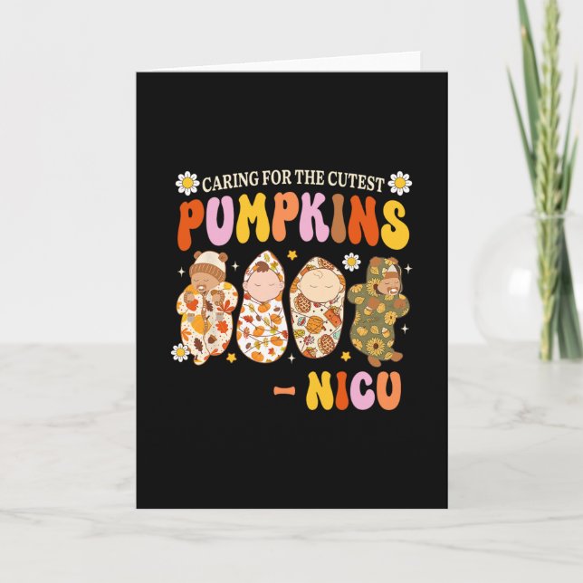 Carte Soins Pour La Plus Mignonne Citrouille Nicu Fall T (Devant)