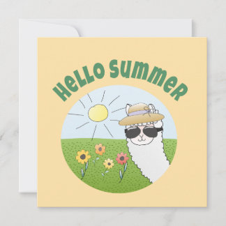 Carte Soirée alpaka Hello Summer Alpaca