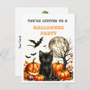 Carte Soirée Costume d'Halloween pour les petits