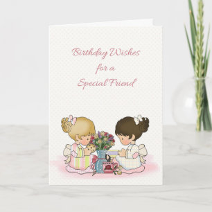 Carte Soirée Thé Fille Mignonne, Anniversaire Pour Ami