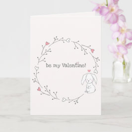 Carte Sois ma Saint Valentin ! Cute Little Bunny Saint V