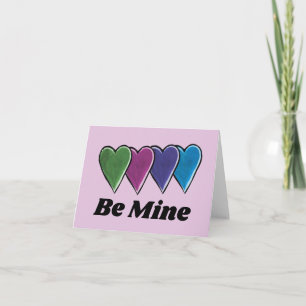 Carte Sois Mien Saint-Valentin Cœurs Amoureux Mignon