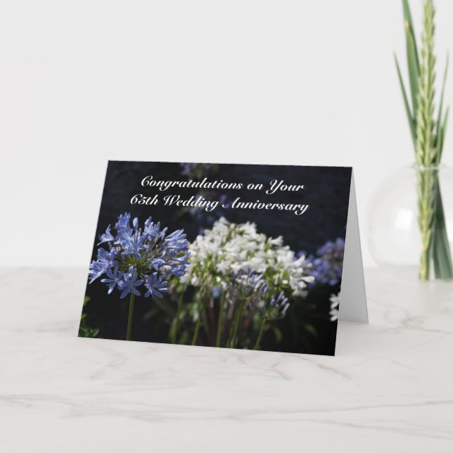 Carte Soixante-cinquième anniversaire de mariage (Devant)