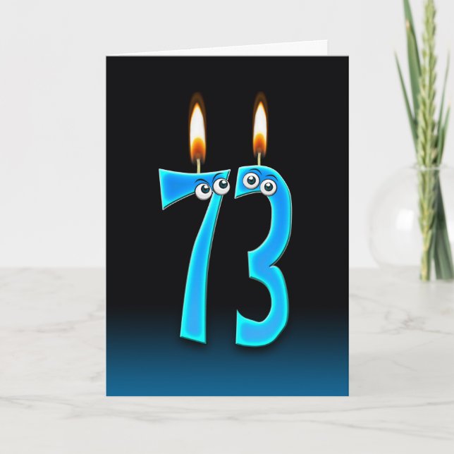 Carte soixante-treizième Bougies d'anniversaire (Devant)