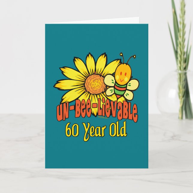 Carte Soixantième cadeau d'anniversaire incroyable (Devant)