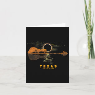 Carte Solar Eclipse 2024 Guitare 04.08.24 Totalité Texas