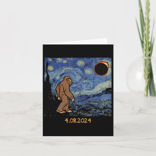 Carte Solar Eclipse Bigfoot Starry Night Sasquatatatts M