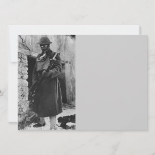 Carte Soldat de la Première Guerre mondiale en masque à 