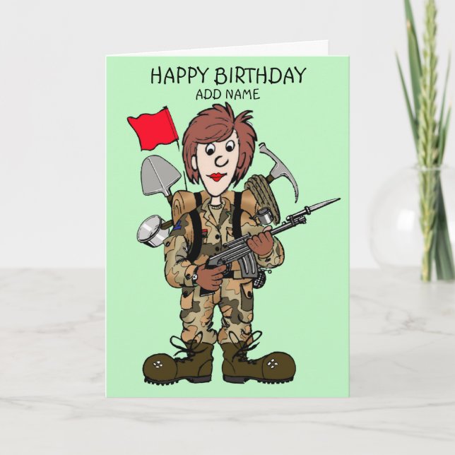 Carte Soldat féminin (Devant)