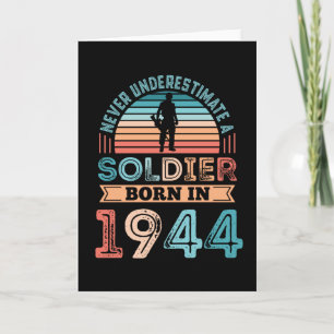 Carte Soldat né 1944 80e anniversaire Cadeau Vétérinaire