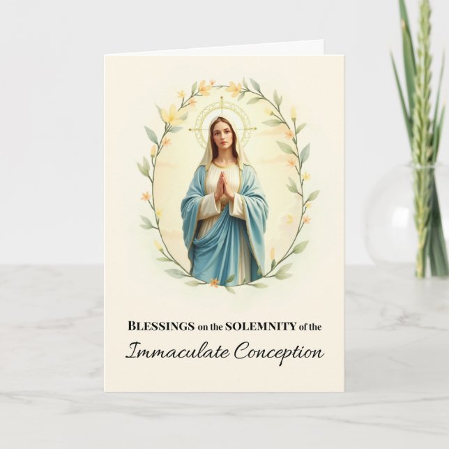Carte Solennité de l'Immaculée Conception Bénédictions M (Devant)
