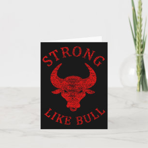 Carte Solide Comme Taureau Bodybuilding Et Power Lifing