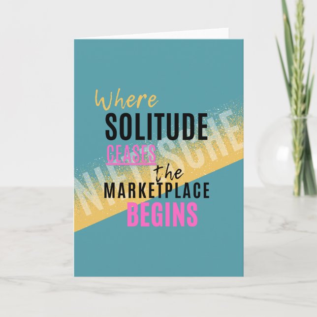 Carte Solitude Introspection Introvert Nietzsche quote (Devant)