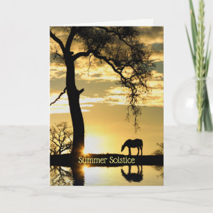 Carte Solstice d'été païenne Mi-été Réveillon