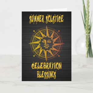 Carte Solstice d'été Soleil Célébration Bénédiction