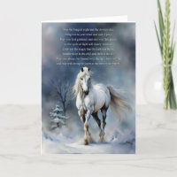 Solstice d'hiver Blessing Horse dans la nuit de ne