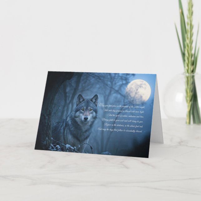 Carte Solstice d'hiver poème de vacances avec le magnifi (Devant)