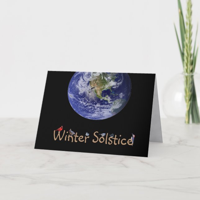 Carte Solstice d'hiver : Vœux de vacances de la nature : (Devant)