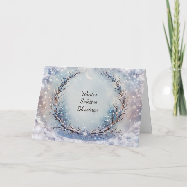 Carte Solstice d'hiver Yule Bohemian Look Wire (Devant)