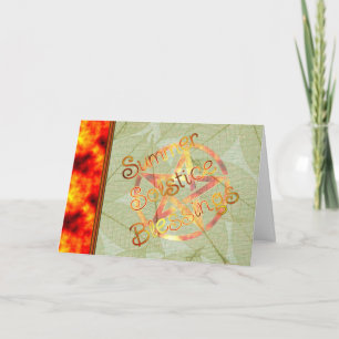 Carte Solstice Pagan Pentagram