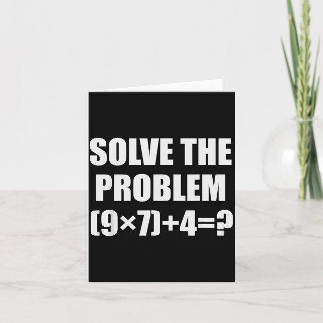 Carte Solve The Problem Funny 67 Meme Brainrot Math Teac (Devant)