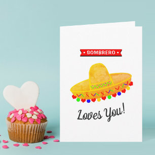 Carte Sombrero vous aime drôle Whimsy Saint-Valentin
