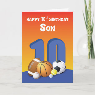 Carte Son 10e anniversaire des balles de sport