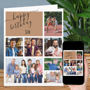 Carte Son 7 Photo Collage Personnalisé Anniversaire