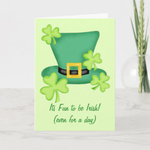 Carte Son amusement à être irlandais même pour le jour