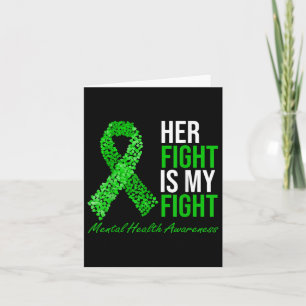 Carte Son combat est mon combat Green Ribbon santé menta