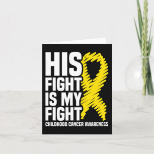 Carte Son Combat Est Mon Ribbon Lutte Cancer Enfance Awa