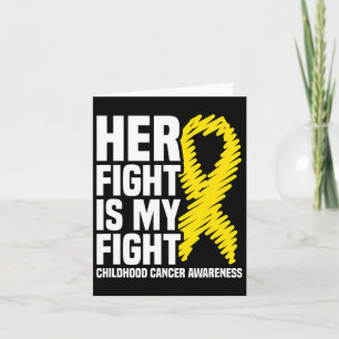 Carte Son Combat Est Mon Ribbon Lutte Cancer Enfance Awa