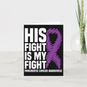 Carte Son combat Mon combat le ruban pourpre cancer panc