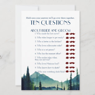 Carte Son et ses dix questions jeu Mariage