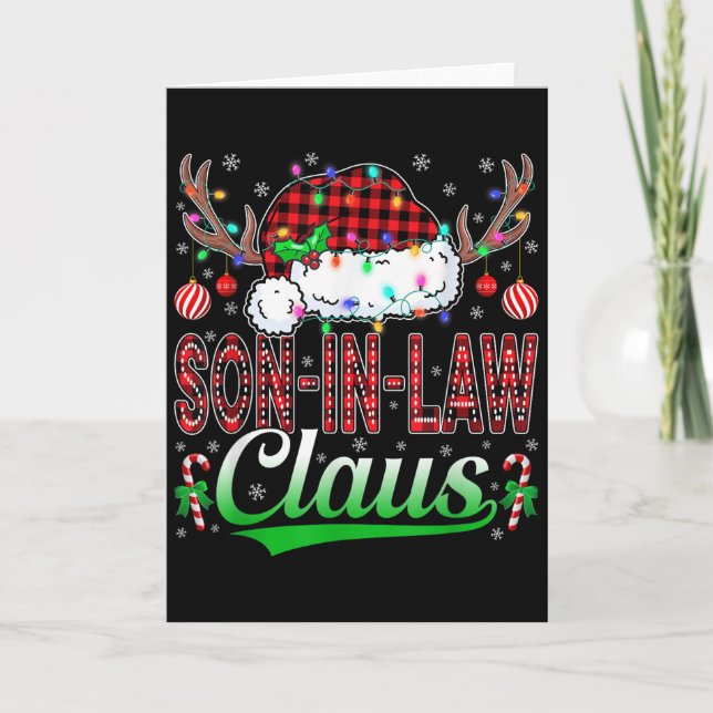 Carte Son-in-law Claus Christmas Light Matching Family X (Devant)